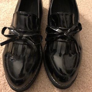 SHEIN Black patent loafers